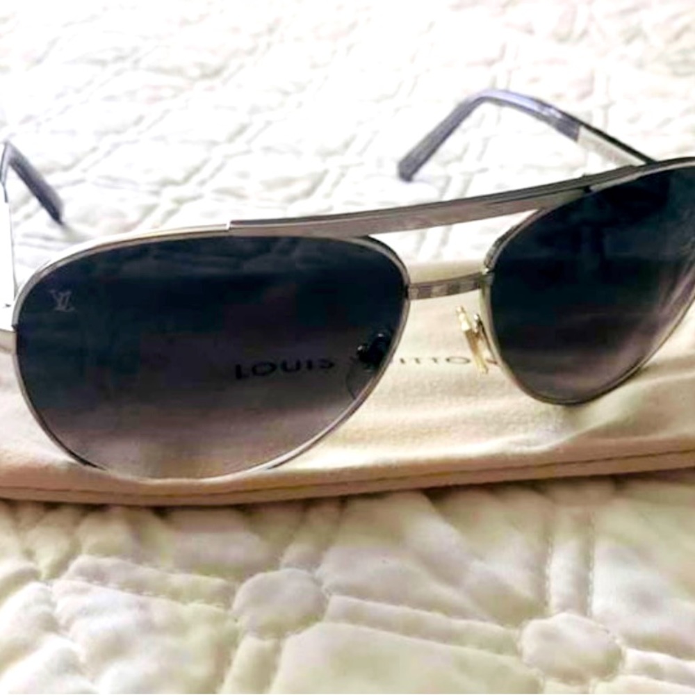 Louis Vuitton Aviator Sunglasses, blue tint